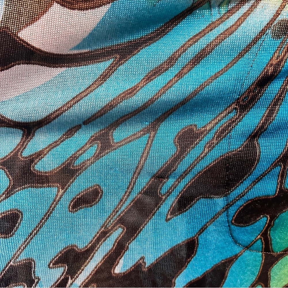 Boho Butterfly Wing Vintage 90s Y2K Glam Fairycore Artsy Twist Front Maxi Dress - Picture 12 of 15